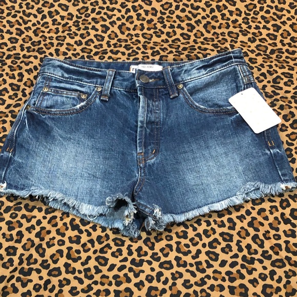 Free People Pants - Free People Rock Denim Uptown Harbor Shorts *Size 25* NWT!